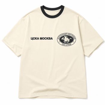 Футболка ЦСКА Молочная / Серая
